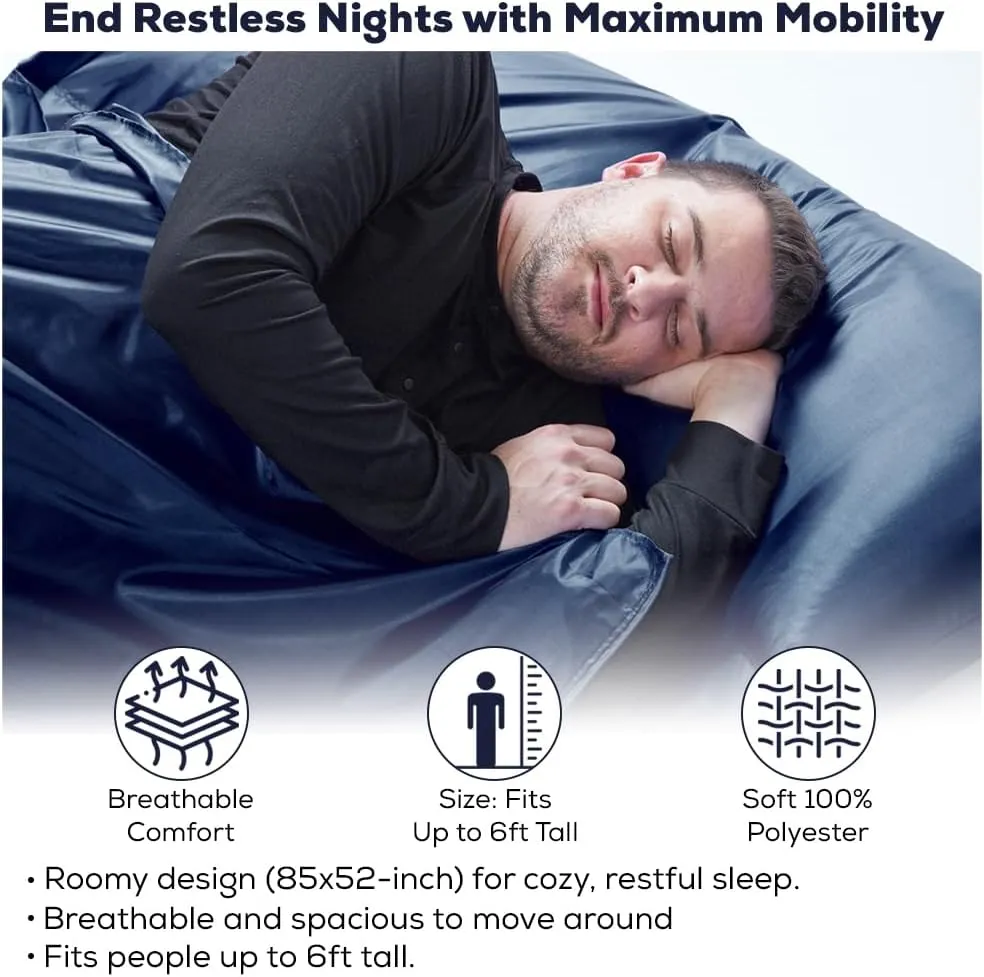 Silky Sleeping Bag Liner Cold/Warm Weather–XL Travel Sheets for Hotel 85"×52"– Lightweight Sleep Sack with Zipper & Pillow Pocket-100% Polyester Adult Sleep Sack - Hotel Sleeping Bag.