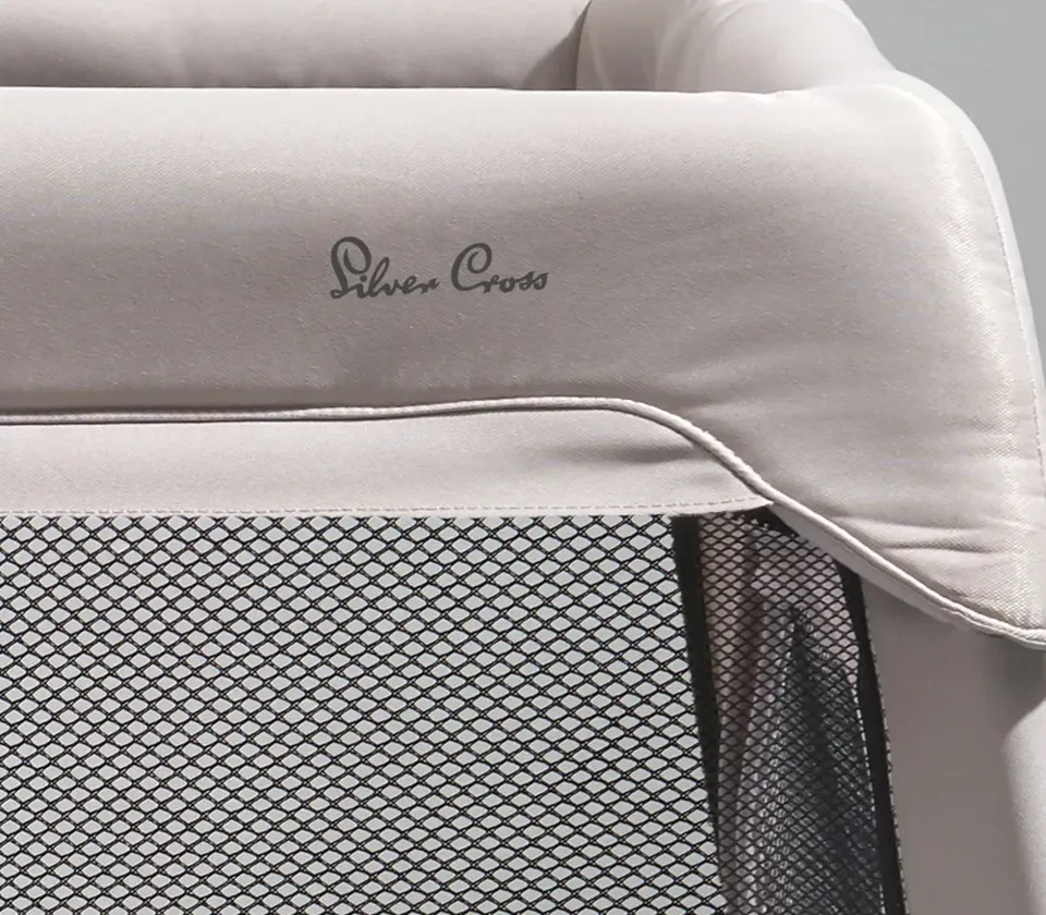 Silver Cross Slumber Travel Cot - Stone