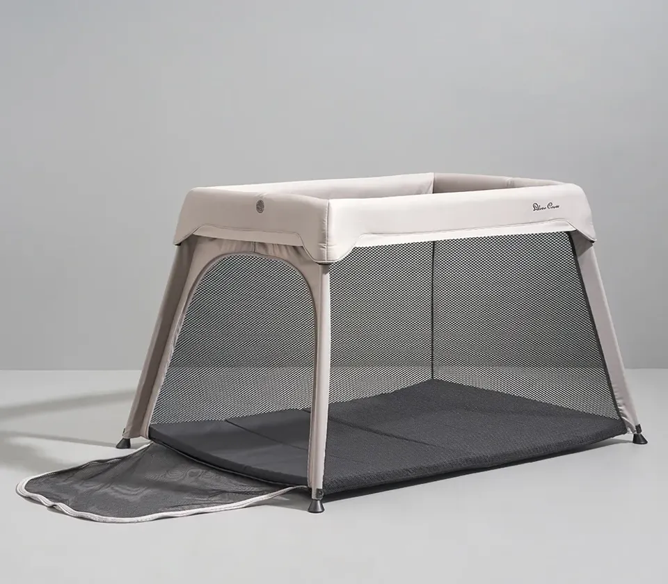 Silver Cross Slumber Travel Cot - Stone