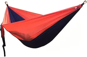 Single & Double Portable Hammock, Hammocks for Trees, with Carabiner and Ropes Folding Comfortable Breathable Durable - for Travel, Beach, Camping, Hiking, Backyard