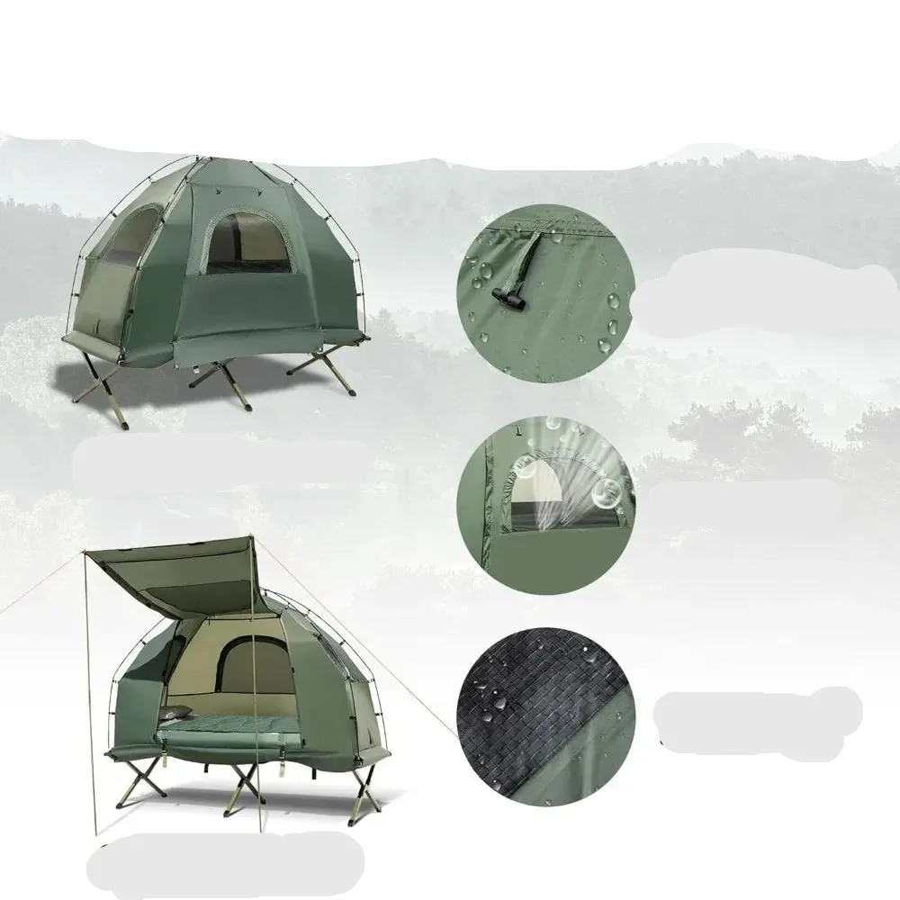Sleep Elevated and Protected: All in One Tent Cot