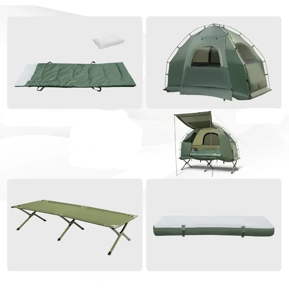 Sleep Elevated and Protected: All in One Tent Cot