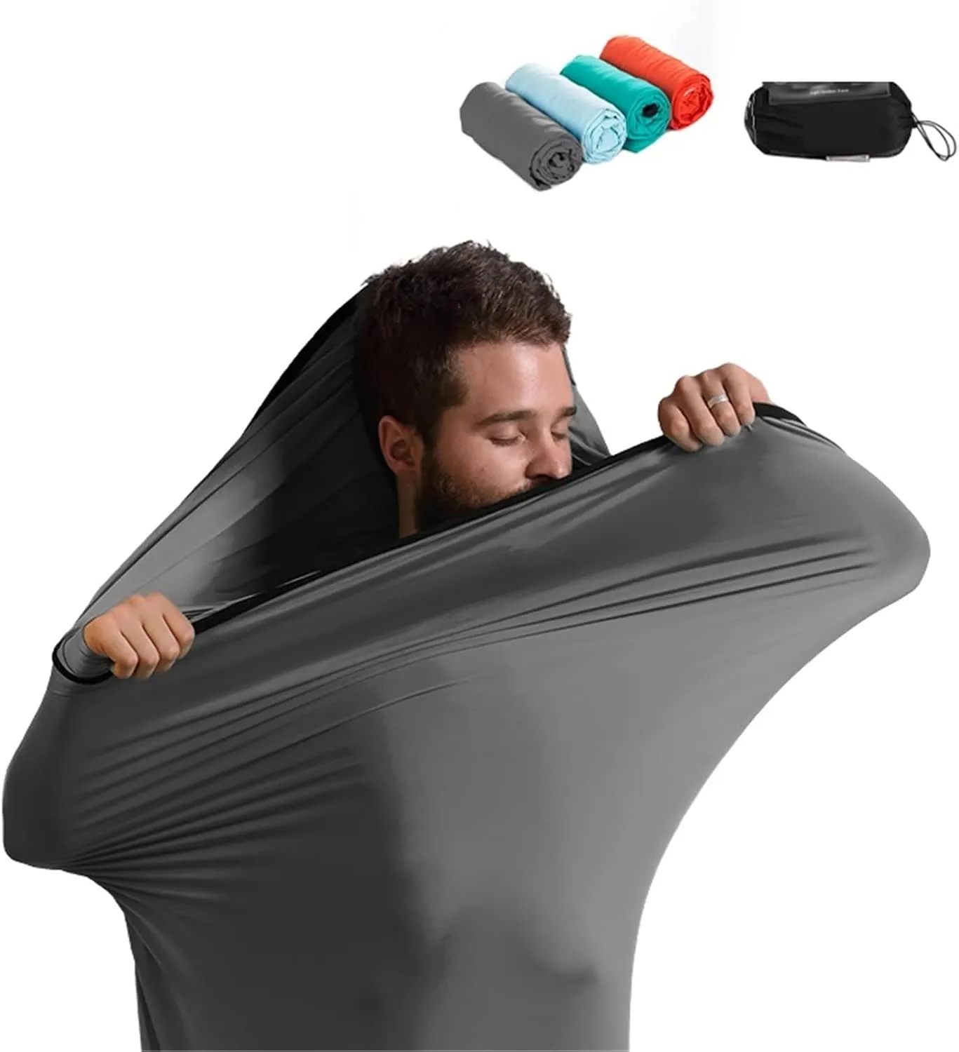 Sleeping Bag Liner Ultralight Elastic Sleeping Bag Liner Travel Sleep Sack Hotel Sheet Outdoor Hiking Camping
