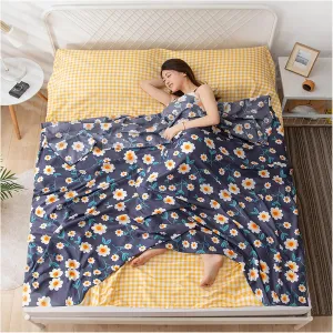 Sleeping Bag Liners Lightweight Portable Cotton Sleeping Bag Liner, Compact Sleeping Bag Sheet Quilt Cover, for Outdoor Camping Travel Hotel Bedding (Size : 160x210cm/62.99x82.67in)