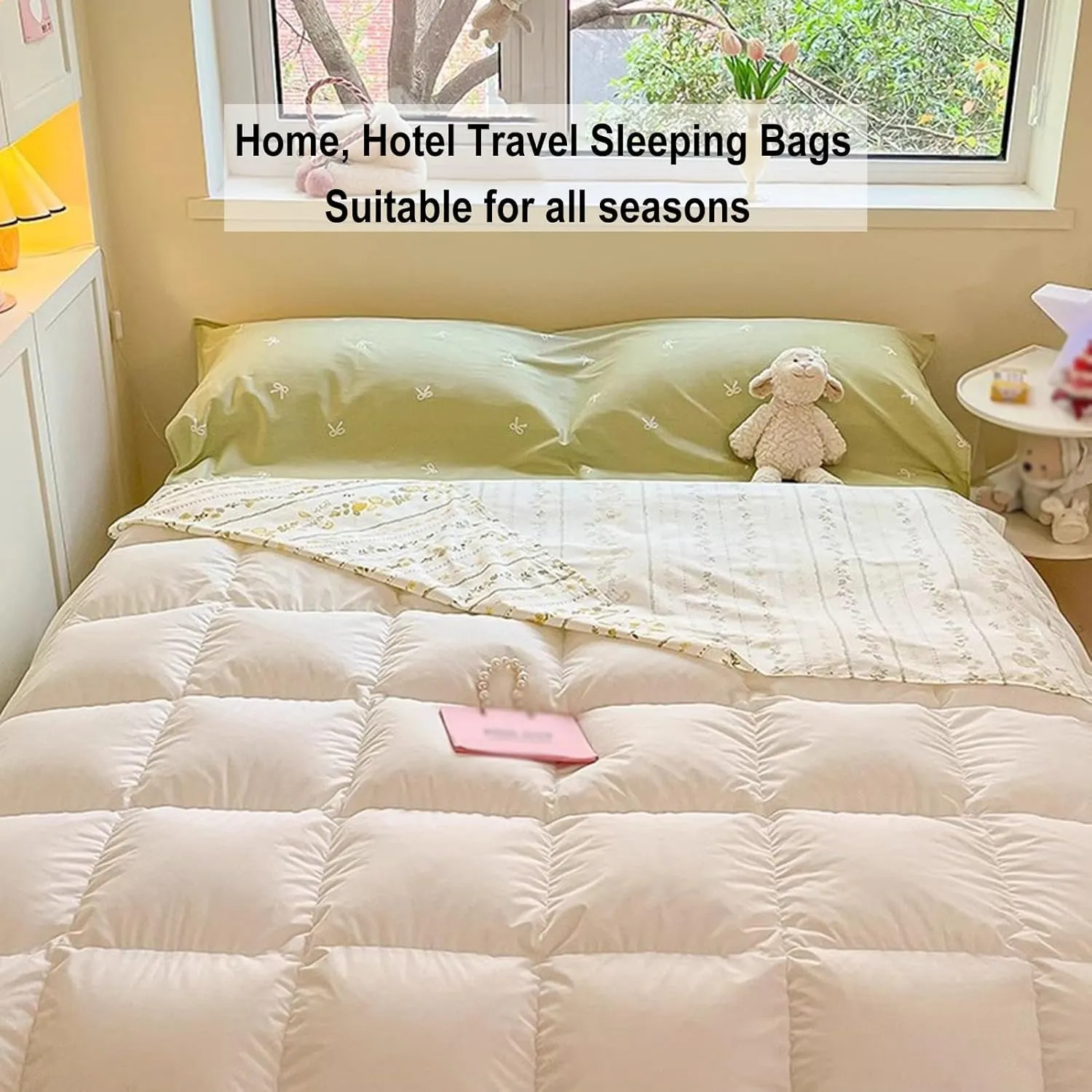 Sleeping Bag Liners Outdoor Travel Sleeping Bag, Comfortable and Compact Sleeping Bag Lined Bed Sheet, Home Hotel Anti Dirty Bed Sheets, for Single Double Beds