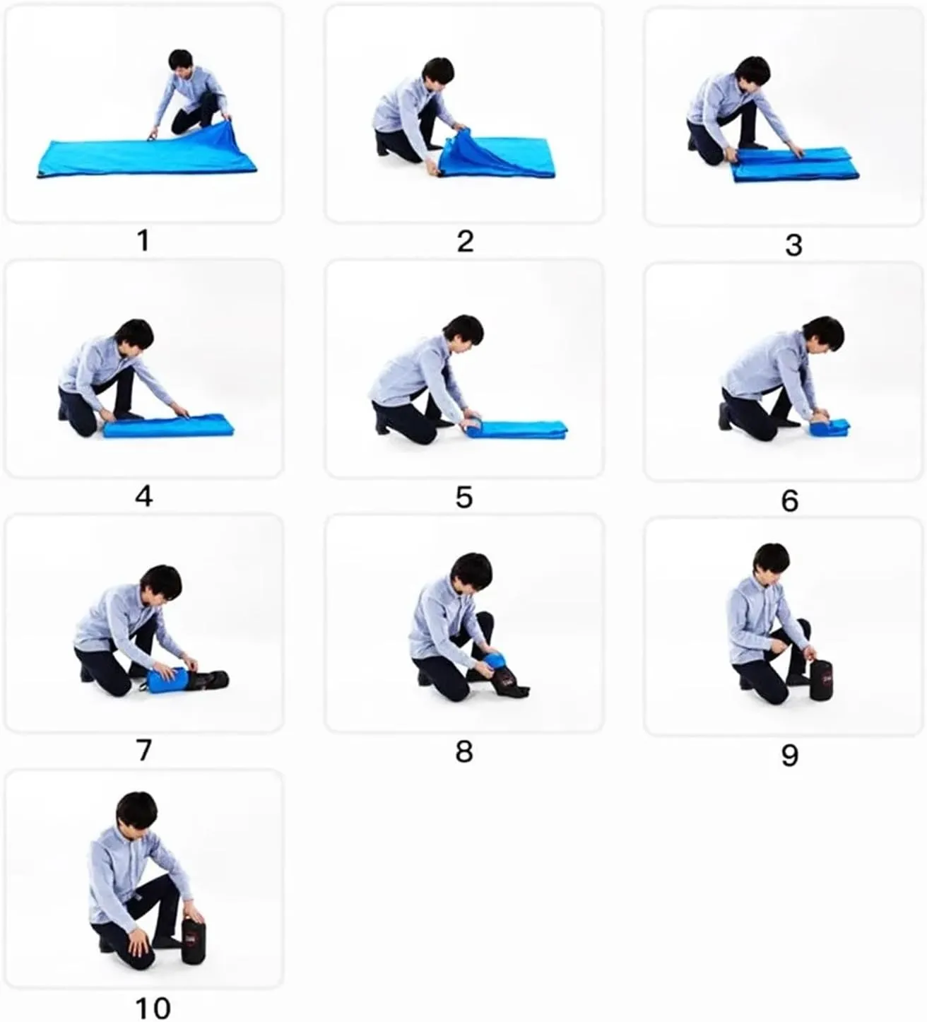 Sleeping Bag Ultra-Light Polar Fleece Sleeping Bag for Outdoor Camping Tent Bed Use,Travel Warm Sleeping Bag Liner Lightweight(Doblue Navy)