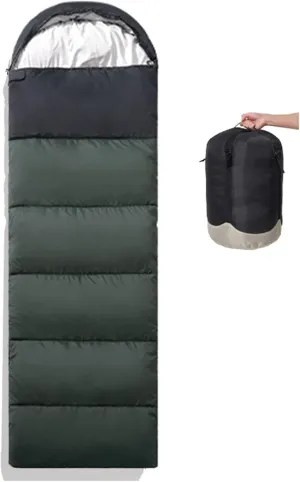 Sleeping Bag,Backpacking Camping Sleeping Bag,3-4 Seasons Warm Cold Weather Lightweight,with Compression Sack for Outdoor Camping, Hiking, Traveling