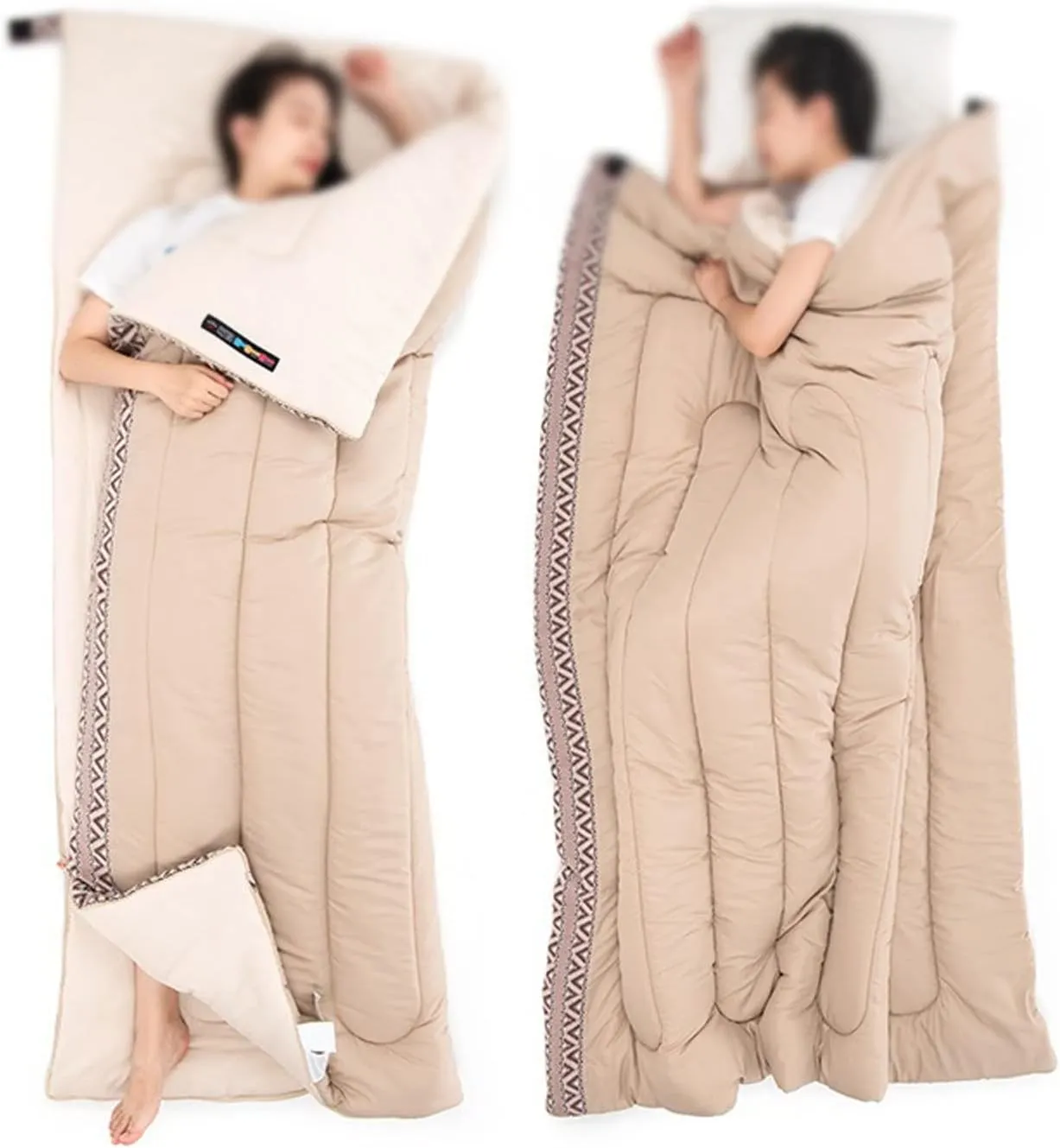Sleeping Bags Camping Sleeping Bag Lightweight 3 Season Waterproof Tourist Mats Ventilation Cotton Sleeping Bag for Adult