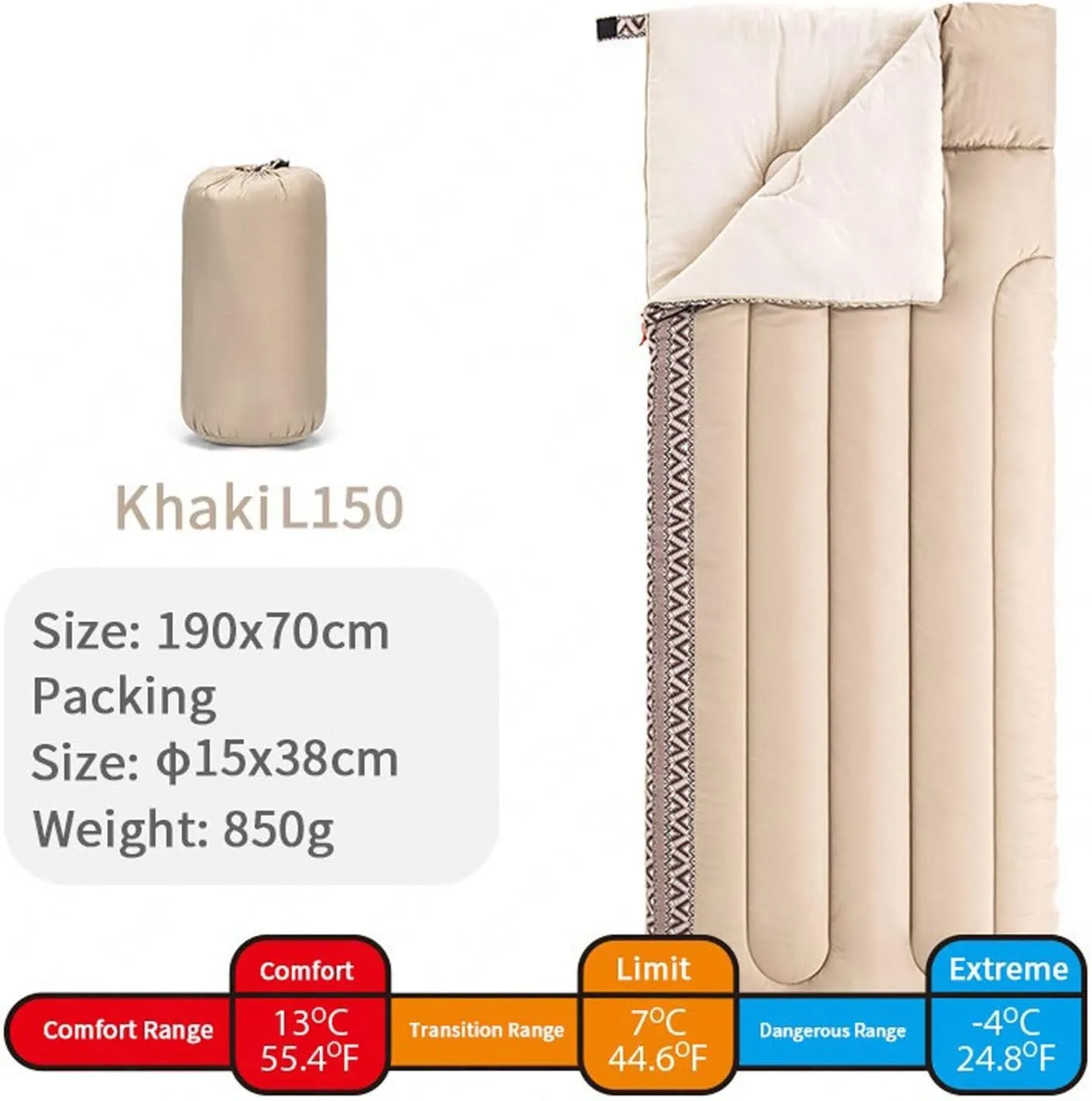 Sleeping Bags Camping Sleeping Bag Lightweight 3 Season Waterproof Tourist Mats Ventilation Cotton Sleeping Bag for Adult