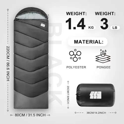 Sleeping Bags with Compression Sack for Adults Cold Weather