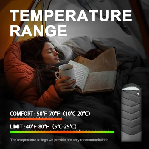 Sleeping Bags with Compression Sack for Adults Cold Weather