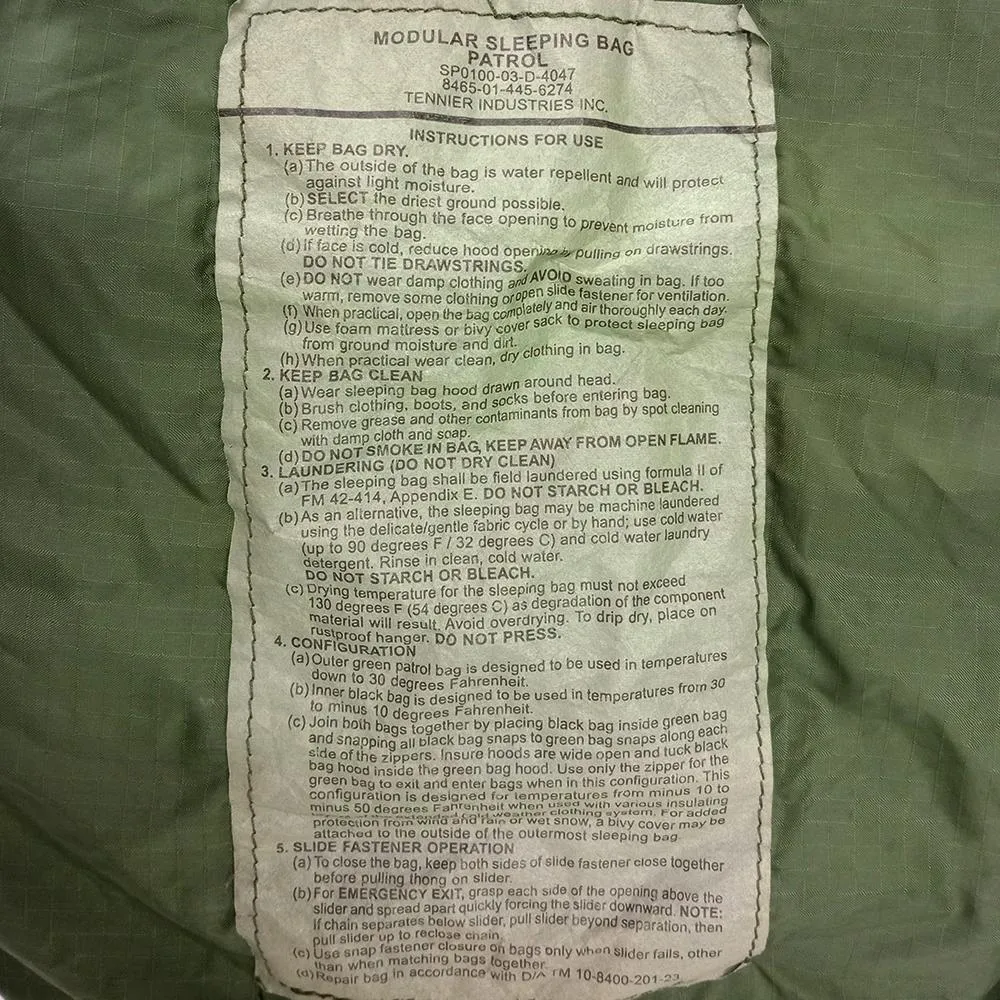 Sleeping Patrol Bag Competitive US VR-compatible