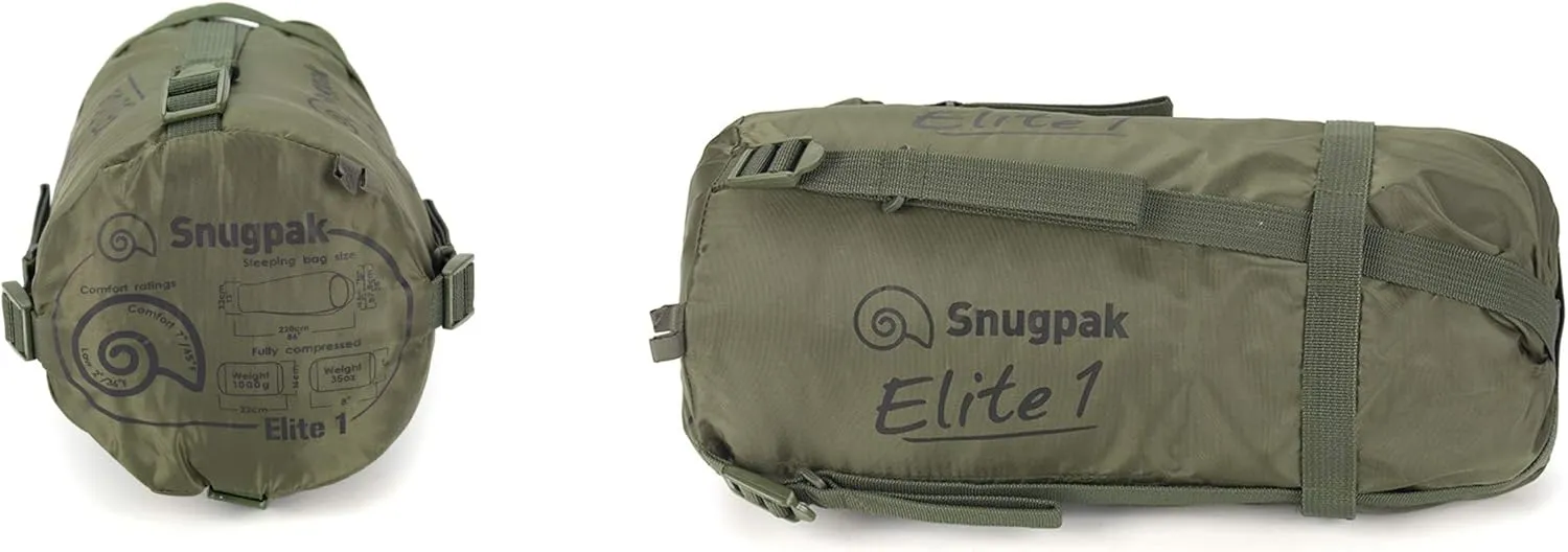 Snugpak Softie Elite 1 Sleeping Bag, 47 Degree, Expanda Panel System for Extra Space