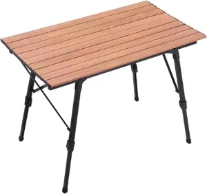 SOBOUR Lifting Folding Camping Table Aluminum Alloy Picnic Table Ultralight Compact Camping Table Roll Up Table Top with Carry Bag