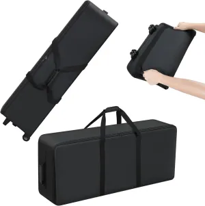 Soft Rolling Carry Bag Compatible with Camp Chef Explorer 2 Burner Stove, Foldable Camping Storage Bag with Wheels, Camping Accessory Cover
