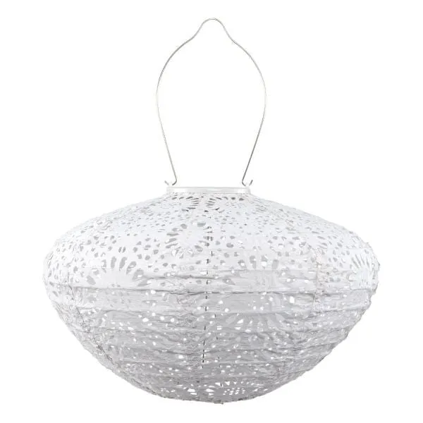 Soji Stella Crown Chantilly Lace 13" Solar Lantern