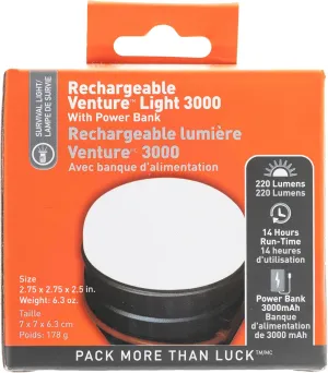 S.O.L. Survive Outdoors Longer Venture 3000 Rechargeable LED Camping Light with Power Bank