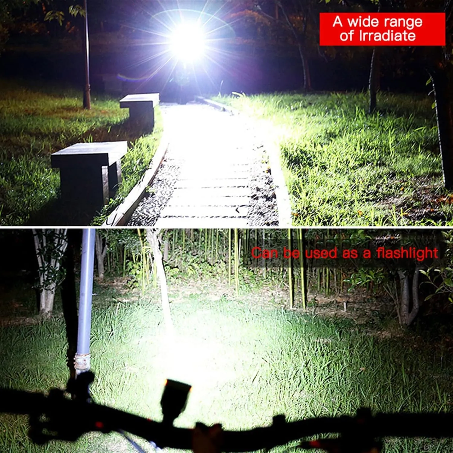 Solar Bicycle Front Light Rechargeable Lamp Bike Horn Light Bicycle Lantern Headlight Cycling Flashlight Bicycle Accessories