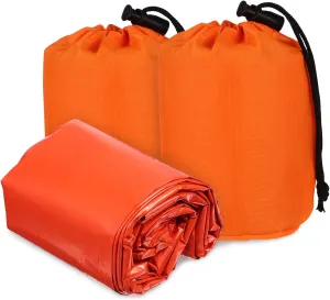 Sosoport Survival Sleeping Bags 2-Pack Waterproof Warmth Bags for Camping Hiking