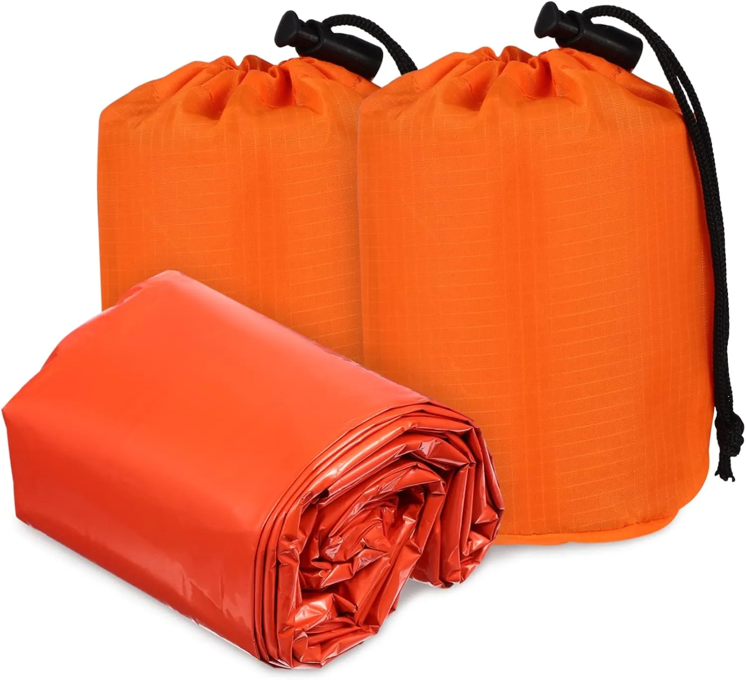 Sosoport Survival Sleeping Bags 2-Pack Waterproof Warmth Bags for Camping Hiking