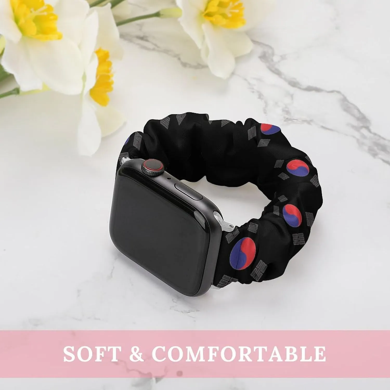 South Korea Korean Logo Fashion Watch Strap Scrunchies Wristbands Compatible With IWatch Series