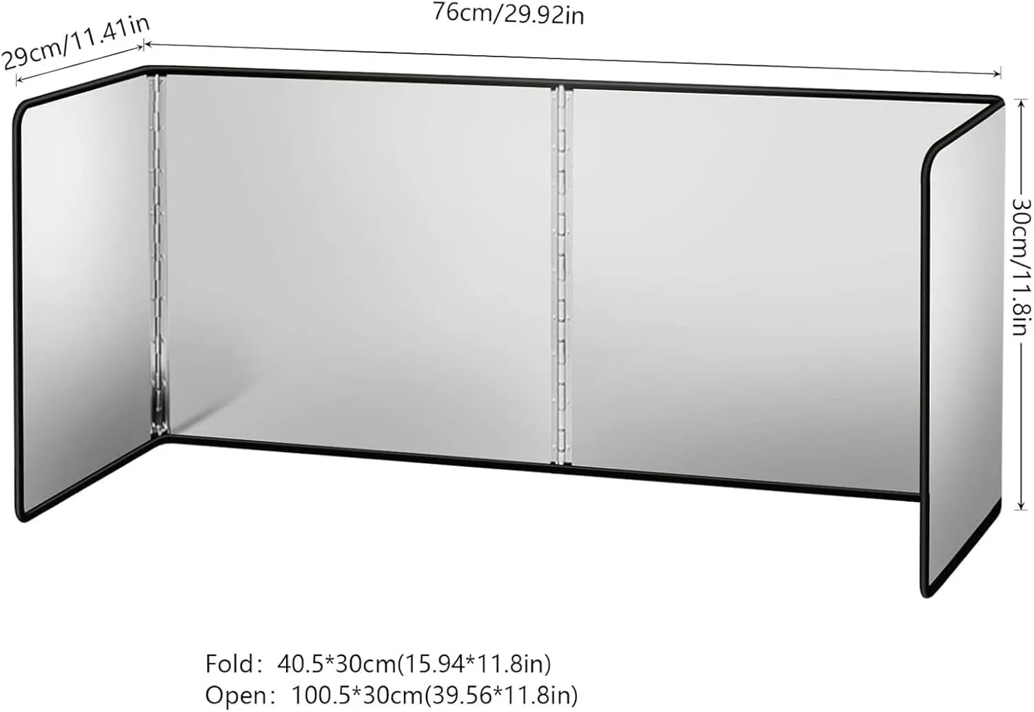 Splatter Guard for Frying Non-Stick 3 Sided Foldable Grease Splatter Screen Stainless Steel Backsplash Anti Splatter Shield Guard for Stove Screen Protector for Frying Stove Top Wall L ANGINORLD