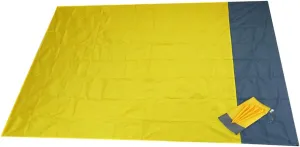 Sportmusies Waterproof Outdoor Blanket Beach Mat, Compact for Picnic, Camping, Hiking, Travel, Festival - 78" x 55", 4 Stakes, 1 Pouch