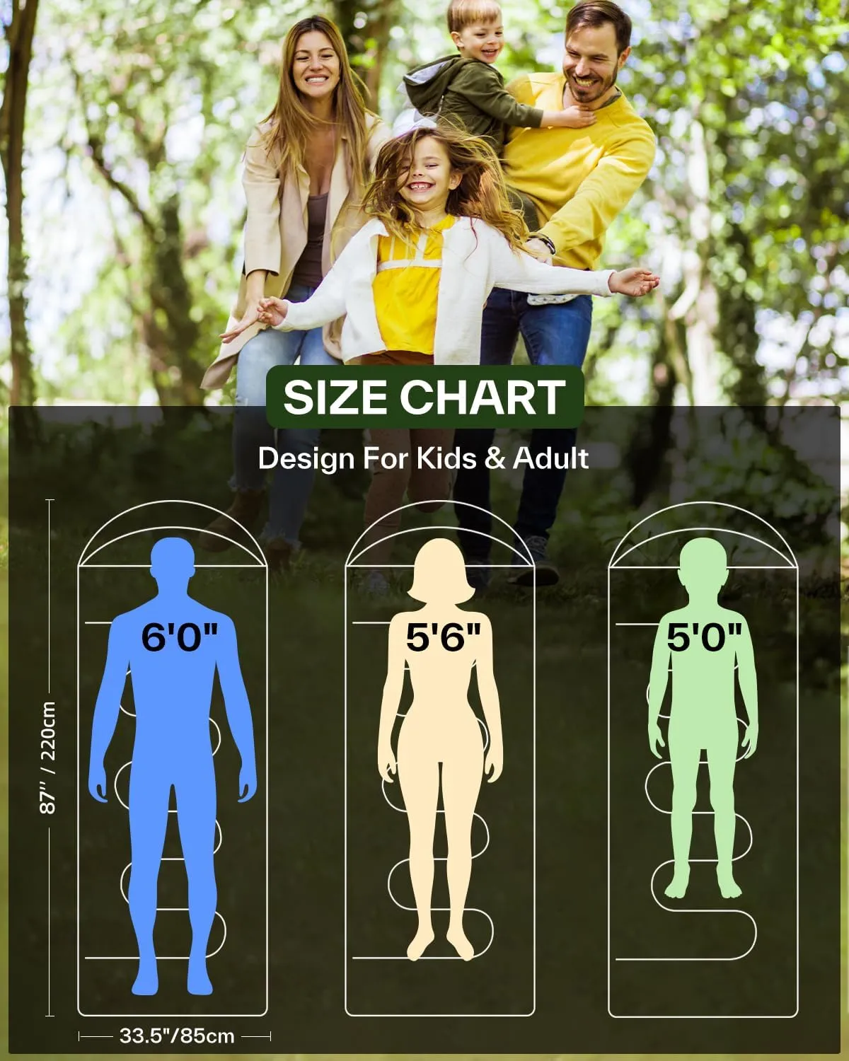 Sportneer Sleeping Bags for Adults, Warm & Cold Weather Sleeping Bag for Adults Kids Boys Girls - Lightweight Compact Camping Gear Equipment, Traveling, Backpacking, Hiking