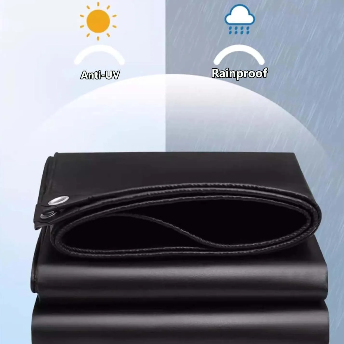 SRHIMEOS Waterproof Heavy Duty Tarp 40.0x65.6ft, Waterproof Thick Tarpaulin with Metal Grommets, Thick Tarpaulin, PVC Outdoor Tarps 600 g/m², Garden Rainproof, Windproof