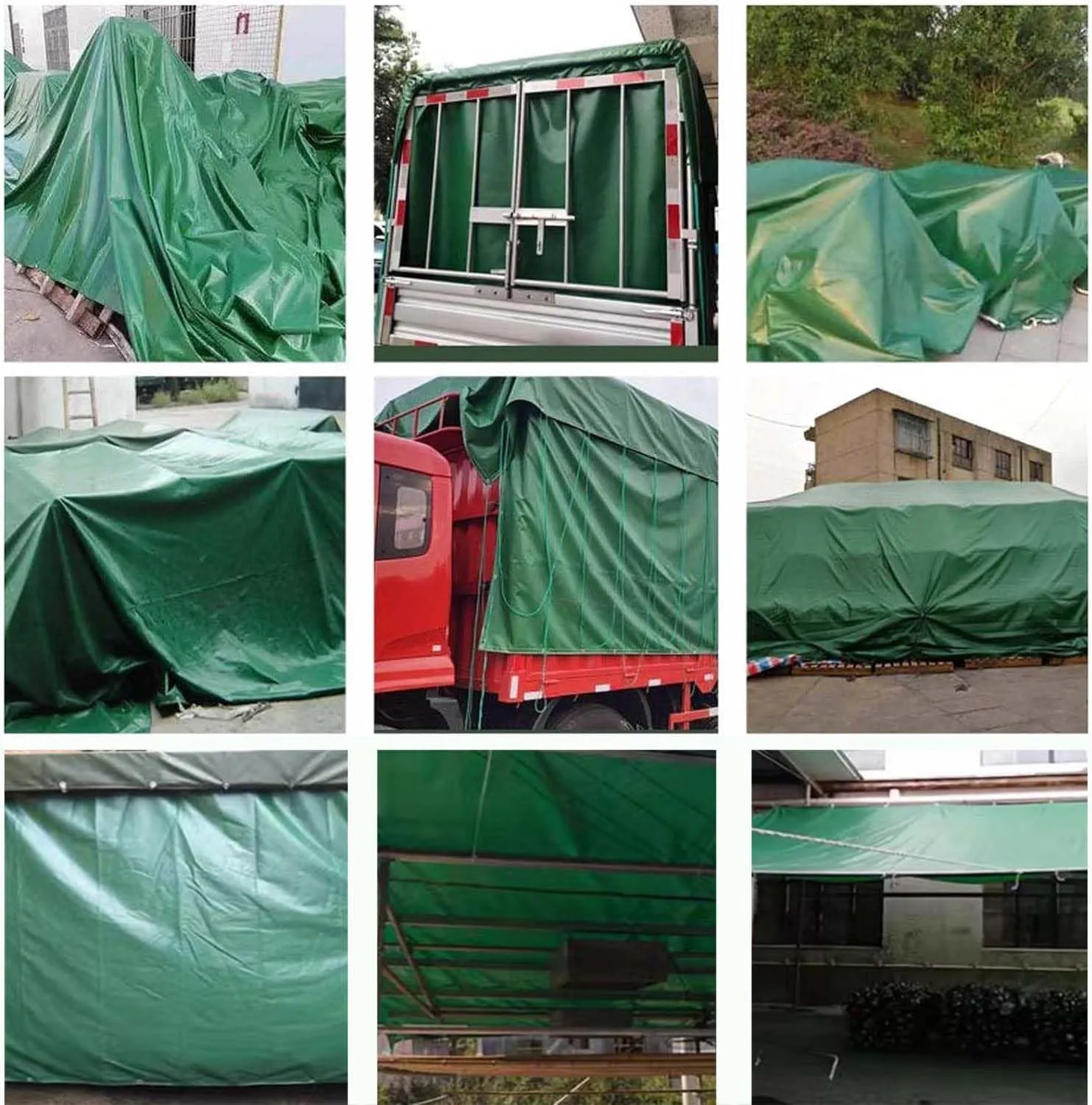 SRHIMEOS Waterproof PVC Tarp with Grommets 31x65ft, Tarpaulin Ripstop Heavy Duty Waterproof, Tarps Thicken Outdoor Windproof, Tarpaulins 500g/m², Thick 0.4mm, for Car Boat Camping