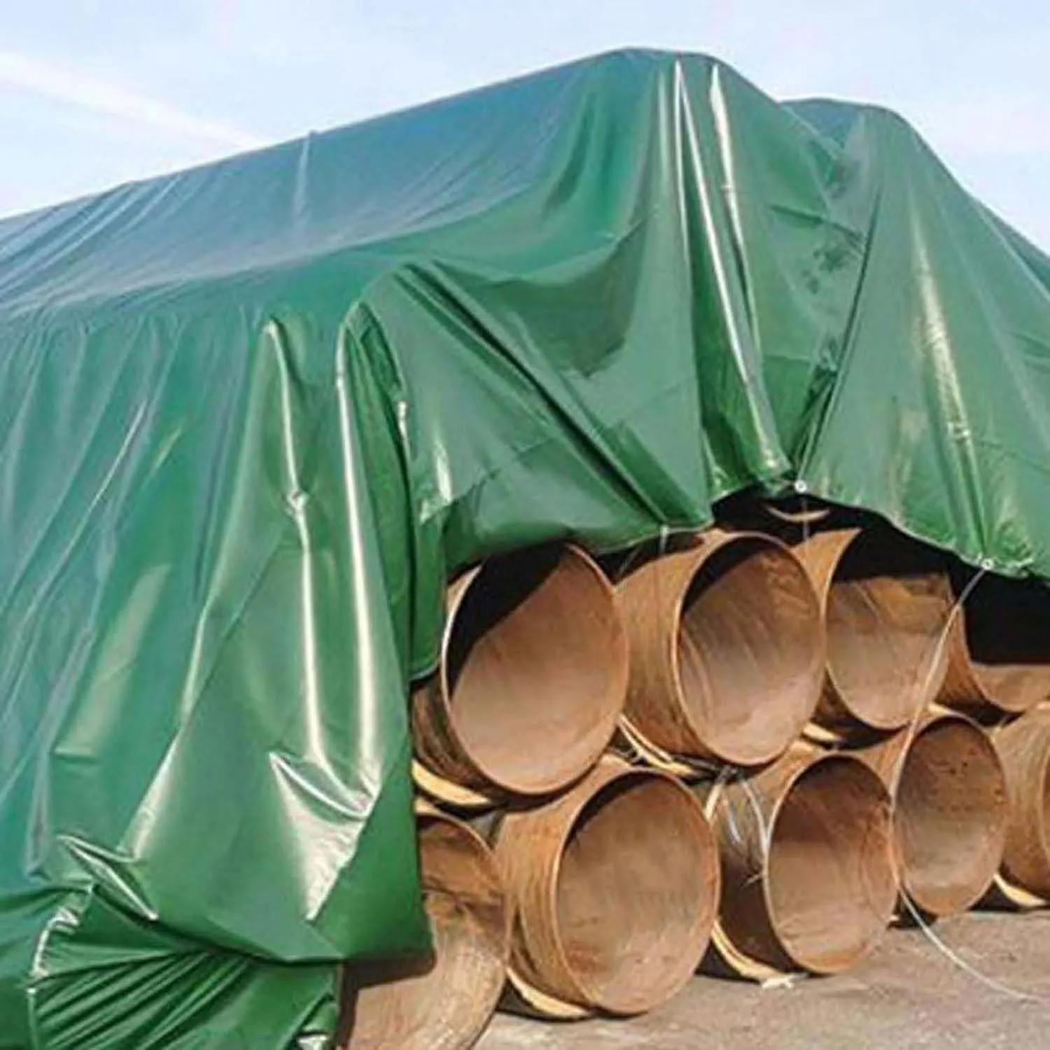 SRHIMEOS Waterproof PVC Tarp with Grommets 31x65ft, Tarpaulin Ripstop Heavy Duty Waterproof, Tarps Thicken Outdoor Windproof, Tarpaulins 500g/m², Thick 0.4mm, for Car Boat Camping