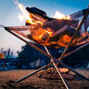 Stainless Folding Steel Recommended Campfire Discounted delivery Stand Portable