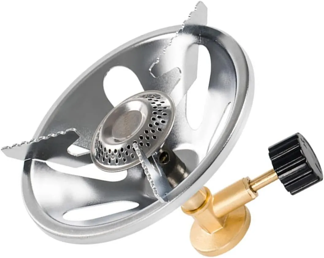 Stainless Steel Outdoor Picnic Stove Propane Camping Gas Burner Head for Windproof Cooking
