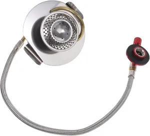 Stainless Steel Portable Gas Stove Burner Outdoor Cooker for Camping Hiking Bbq and Picnics Windproof Design with Hose and Regulator for