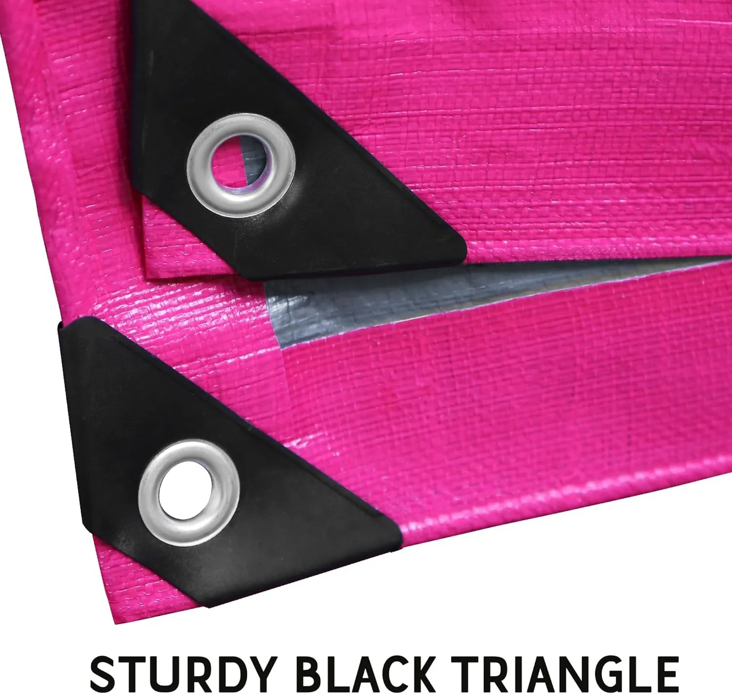 STARPYNG-12 Mil Pink/Silver 16x20 Feet Tarp-Heavy Duty Poly Tarp-Cover,Waterproof, UV Resistant, Weather Resistant, Cover Cars, Boats, Courtyards,Camping
