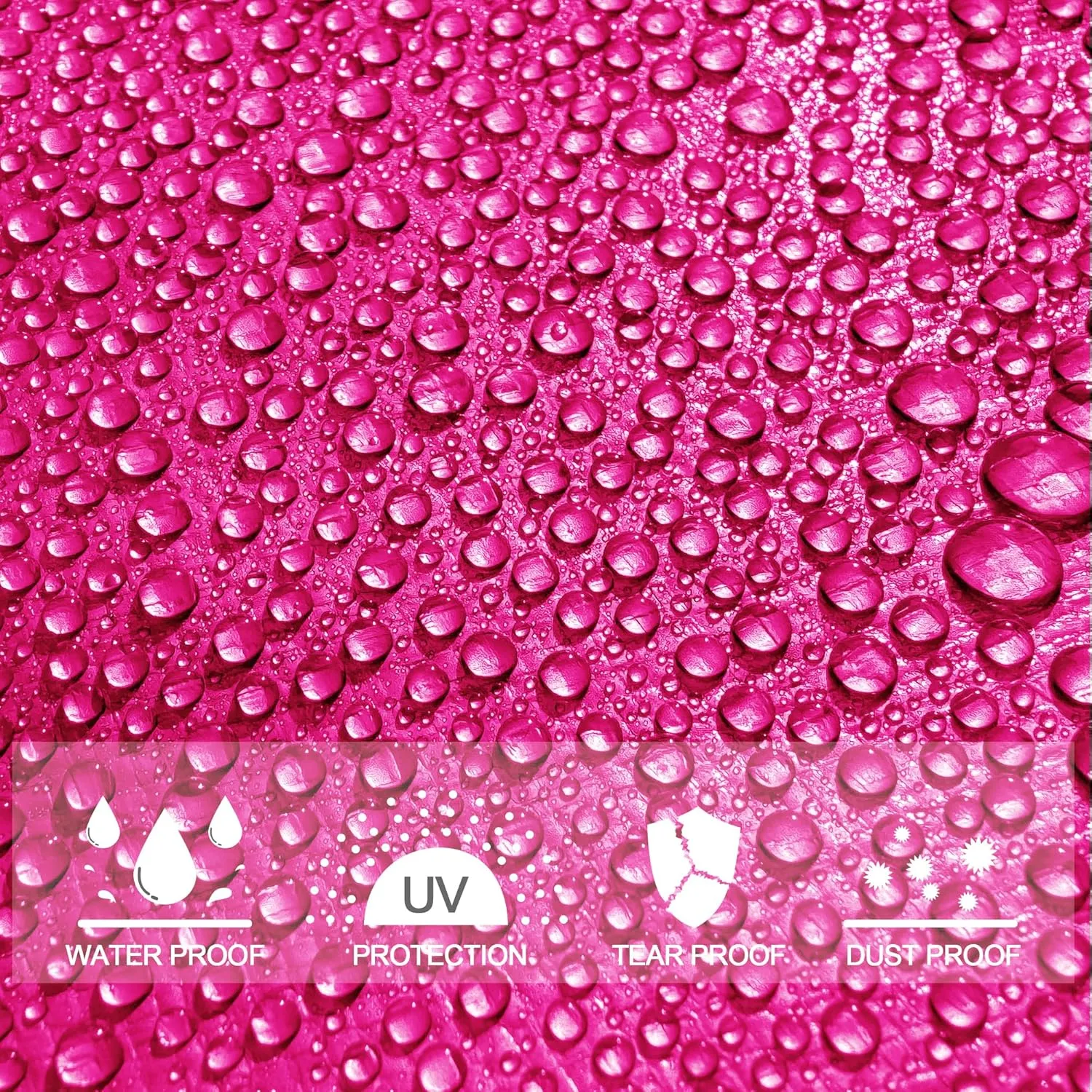 STARPYNG-7 Mil Pink/Silver 12x16 Feet Tarp-Multifunctional Waterproof Tarpaulin-Waterproof, UV Resistant, Rip and Tear Resistant, Poly Tarpaulin with Reinforced Edges for Cover