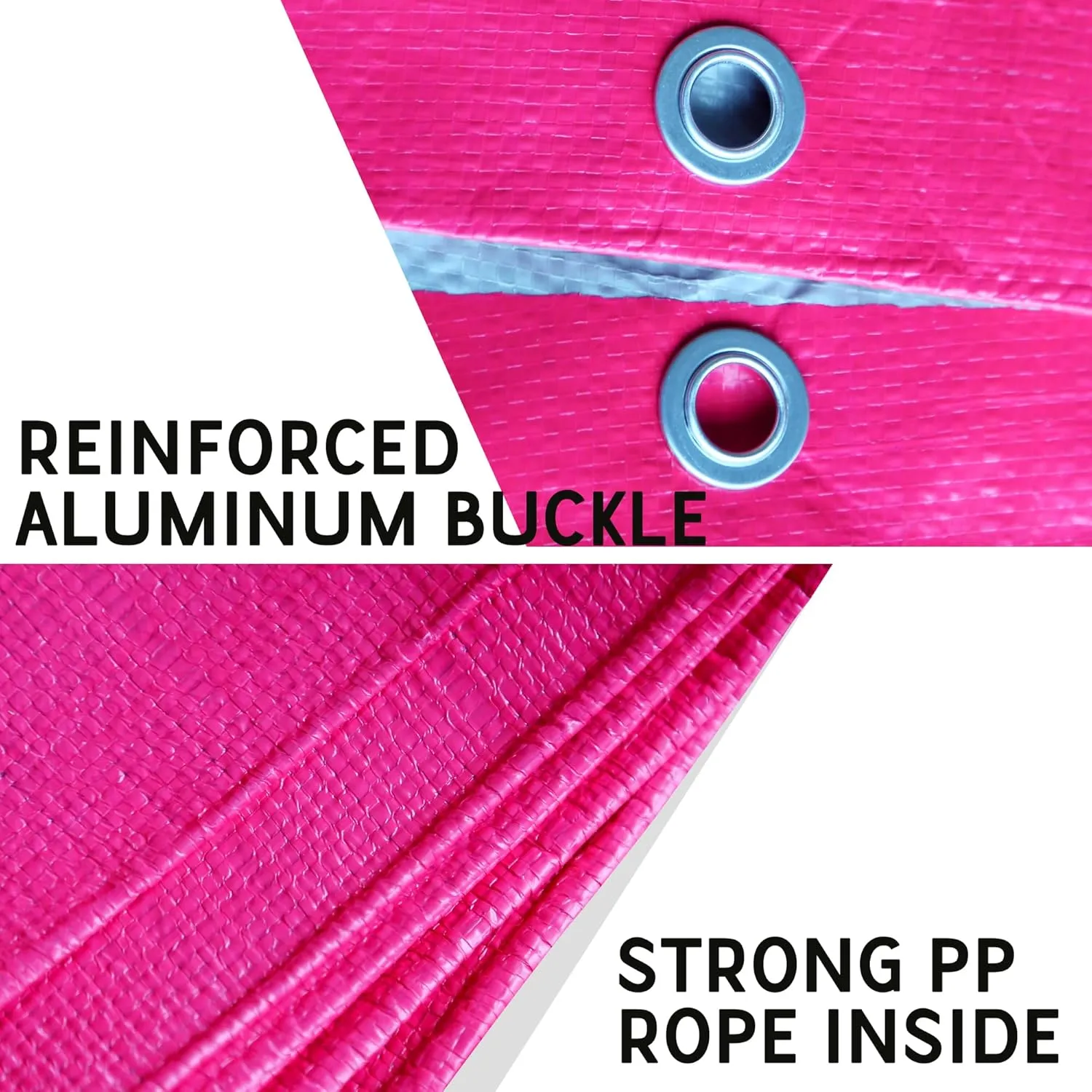 STARPYNG-7 Mil Pink/Silver 12x16 Feet Tarp-Multifunctional Waterproof Tarpaulin-Waterproof, UV Resistant, Rip and Tear Resistant, Poly Tarpaulin with Reinforced Edges for Cover