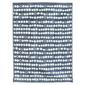 Stripes Arrow Charcoal Foldable Waterproof Large Sand Rug for Camping - 270x360 CM