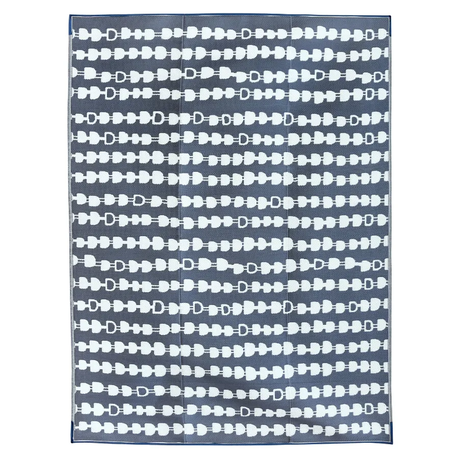 Stripes Arrow Charcoal Foldable Waterproof Large Sand Rug for Camping - 270x360 CM