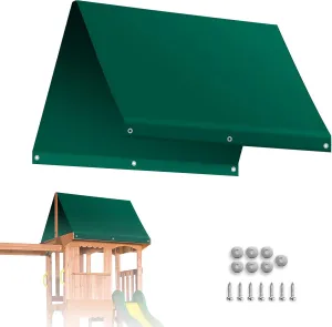 Strong Camel Replacement Swing Set Replacement Tarp for Backyard Wood Playset Swing Set -Only Backyard Playset Canopy Cover (Green, 43"X 94")