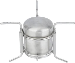 SUPERFINDINGS Camping Alcohol Stove Solid Alcohol Furnace Portable Burner Stand Stainless Steel Ultralight Folding Liquid Stove with Rack Support for Backpacking Picnic Hiking Camping Survival