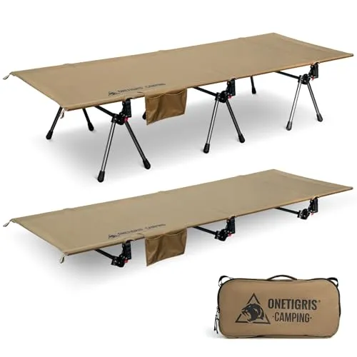 SUPRANUBIS Camping Cot,Height Adjustable w/ Cot Leg Extenders