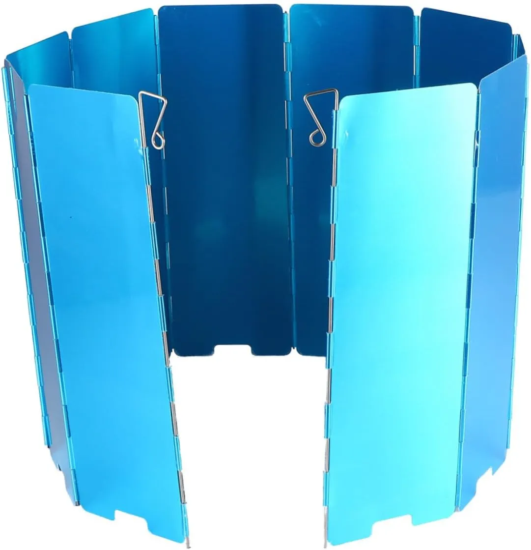 SUPVOX 10pcs Wind Shield for Camping BBQ Picnic Lightweight Portable Efficient Saving Outdoor Cooking Accessory