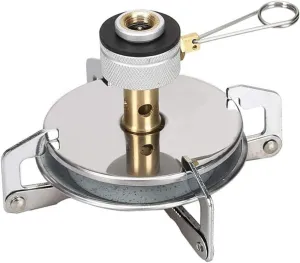 SUPVOX Portable Gas Burner Camping Metal Stove Hiking Stove Stainless Steel Compact Sturdy Metal
