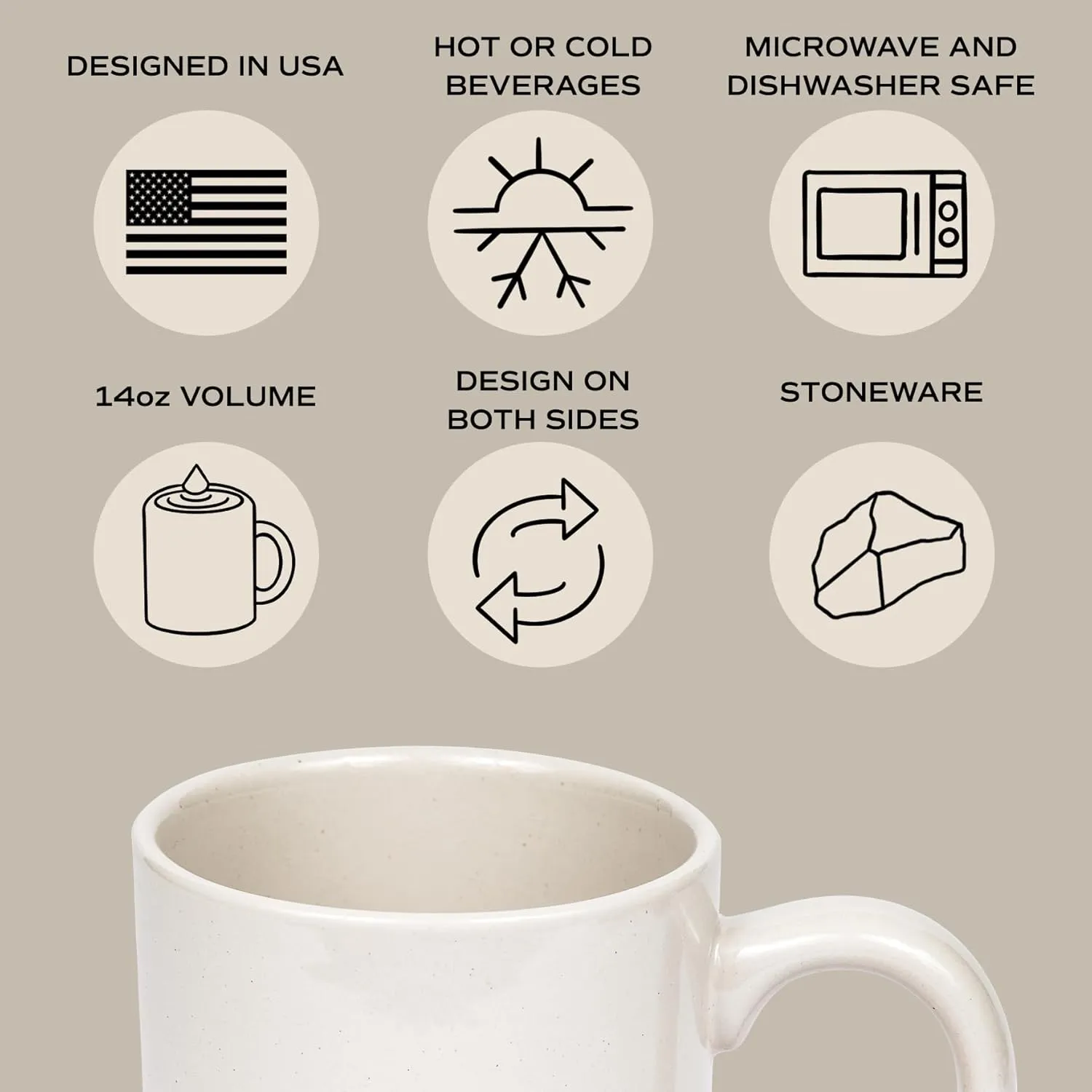Sweet Water Decor Choose Joy Stoneware Coffee Mugs | Novelty Coffee Mugs | Microwave & Dishwasher Safe | 14oz Coffee Cup | Inspirational Gifts | Gifts for Her