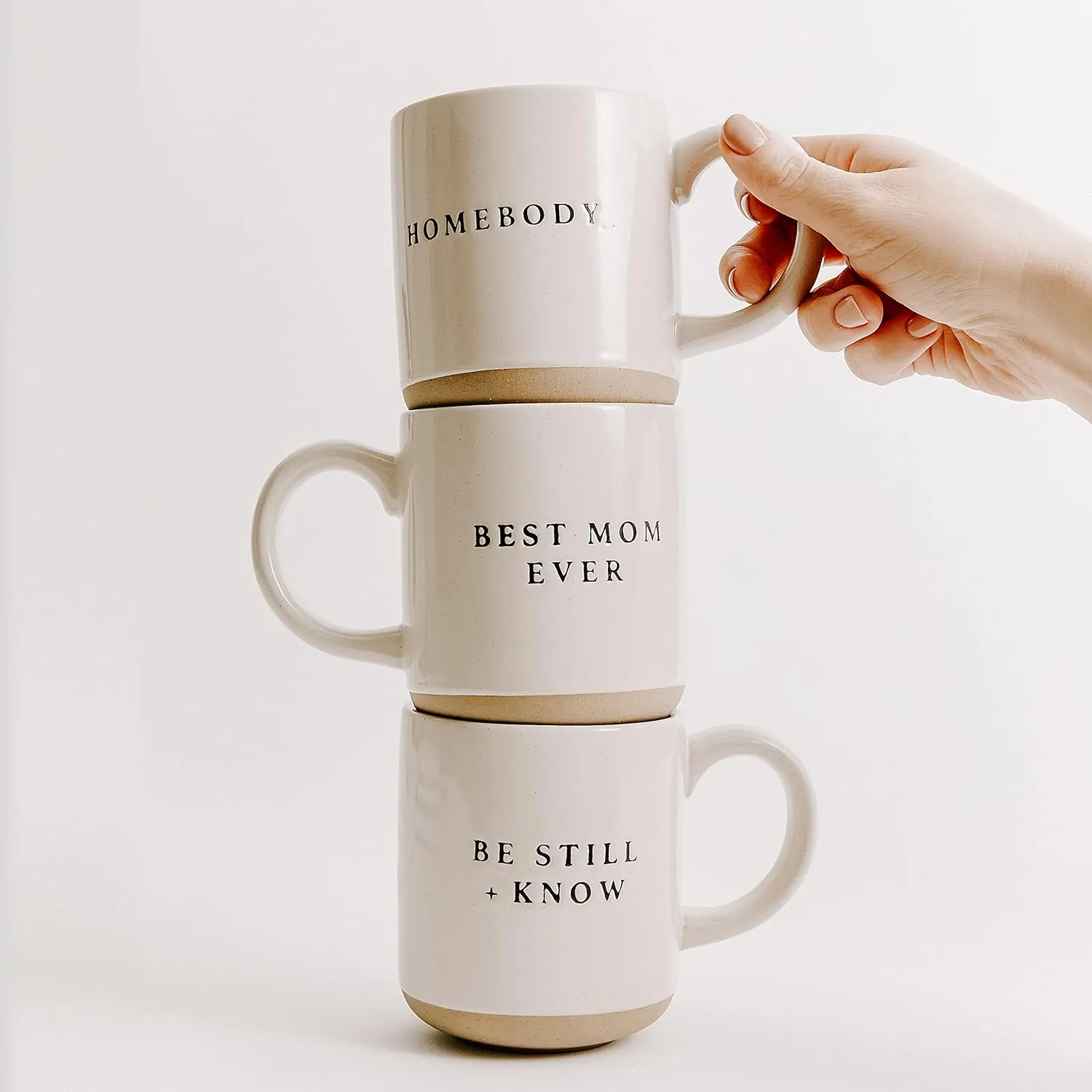 Sweet Water Decor Choose Joy Stoneware Coffee Mugs | Novelty Coffee Mugs | Microwave & Dishwasher Safe | 14oz Coffee Cup | Inspirational Gifts | Gifts for Her