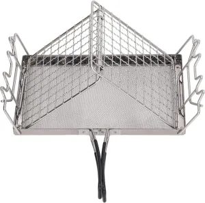 SYH&AQYE Portable Camping Stove Toaster, Stainless Steel Camp Roaster Grill Rack Camping Toaster for Stove Top Backpacking Folding Campfire Gas Toaster Mini Hand held Holder