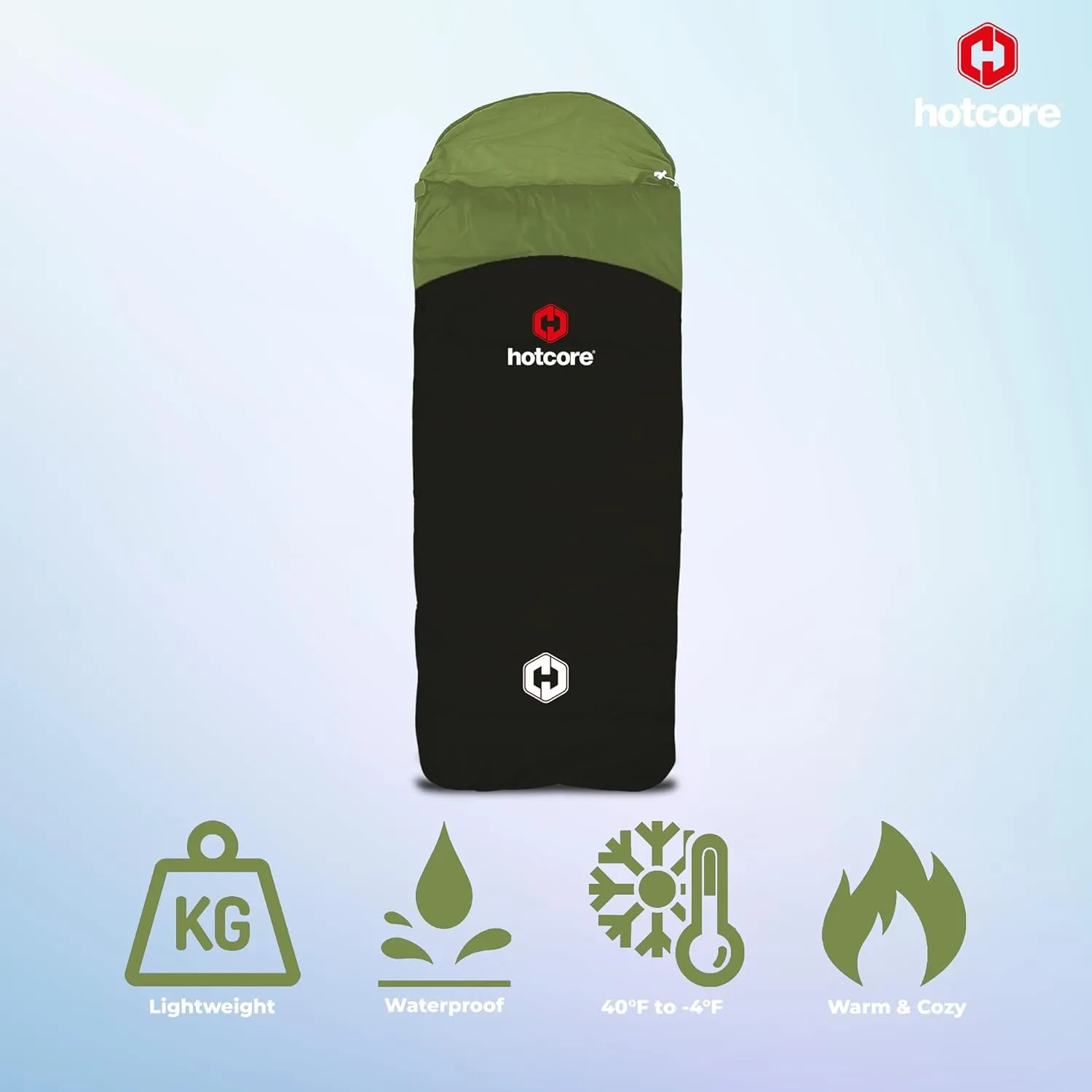 T Series Tapered Sleeping Bags 90" x 32" - Lightweight, Compact - Temp Rating Between 40°F to -4°F (7C° to -20C°) Between 3 Models