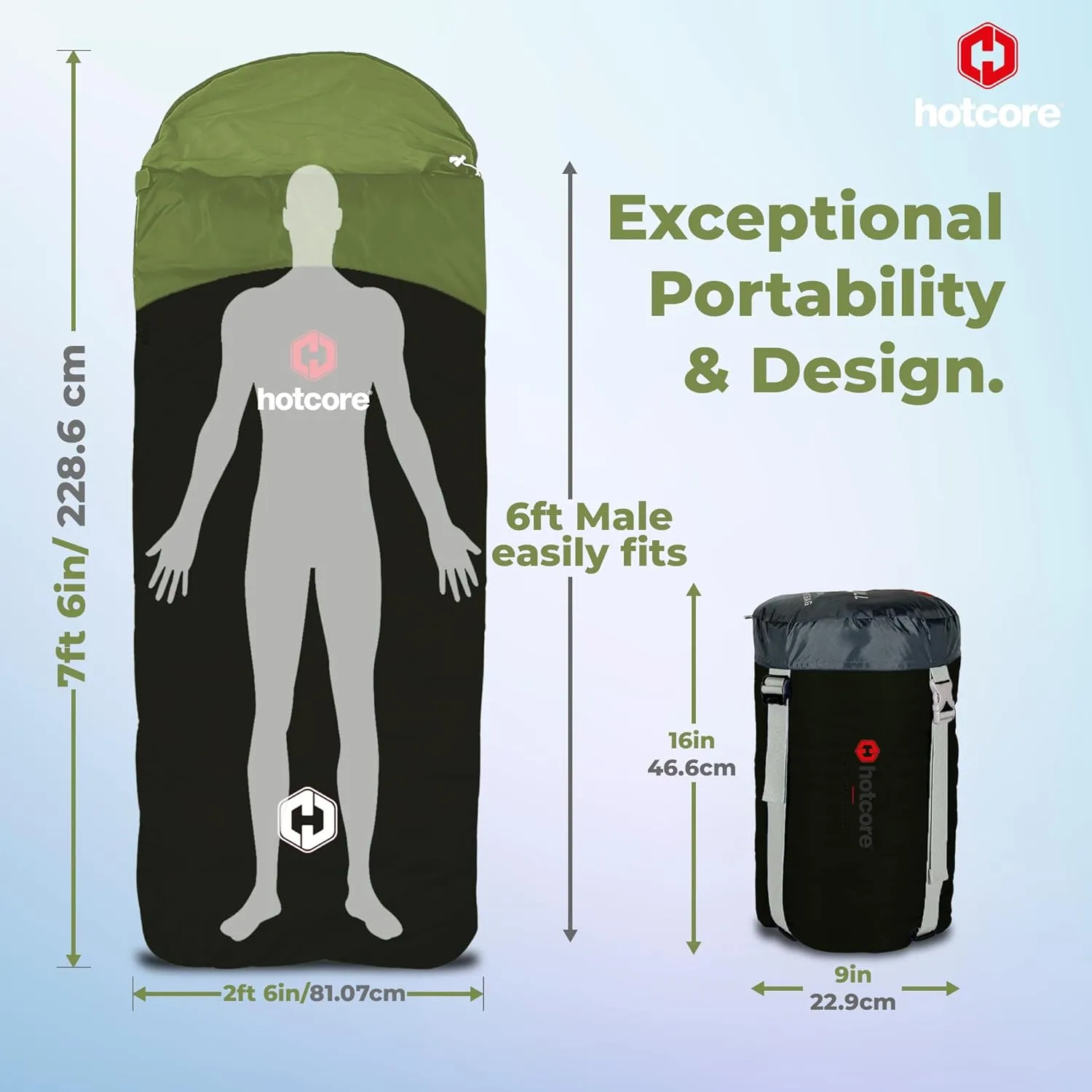 T Series Tapered Sleeping Bags 90" x 32" - Lightweight, Compact - Temp Rating Between 40°F to -4°F (7C° to -20C°) Between 3 Models