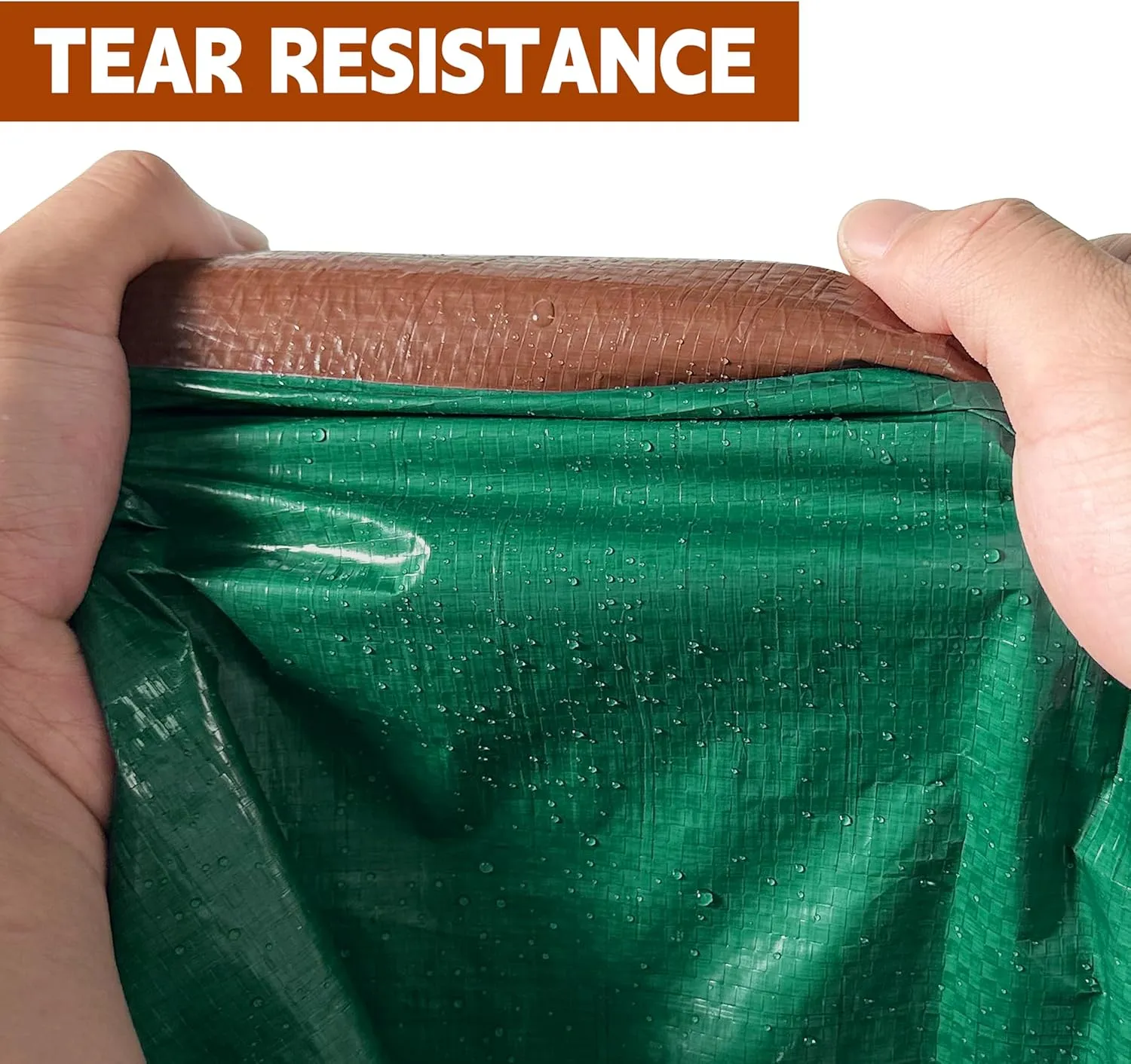 Tarp 10x12 ft 100% Waterproof 7mil Durable Grommets and Reinforced Edges,Uv Resistant,Green/Brown Tarp,Emergency Rain Shelter,Outdoor Cover and Camping Use -by MVPNET